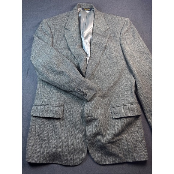 Brooks Brothers‎ Herringbone Wool Sport Coat Blazer Menswear Academia Vintage